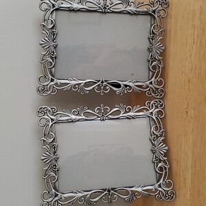 Two Pewter Ornate Picture Frames